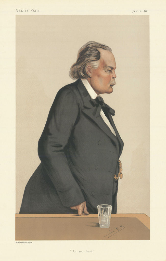VANITY FAIR SPY CARTOON Charles Bradlaugh 'Iconoclast' Law 1880 old print